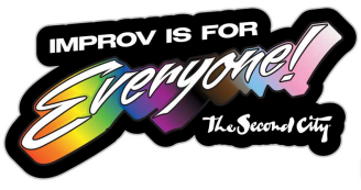 Improv is For Everyone die cut sticker