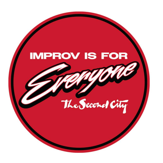 Improv is For Everyone circle sticker